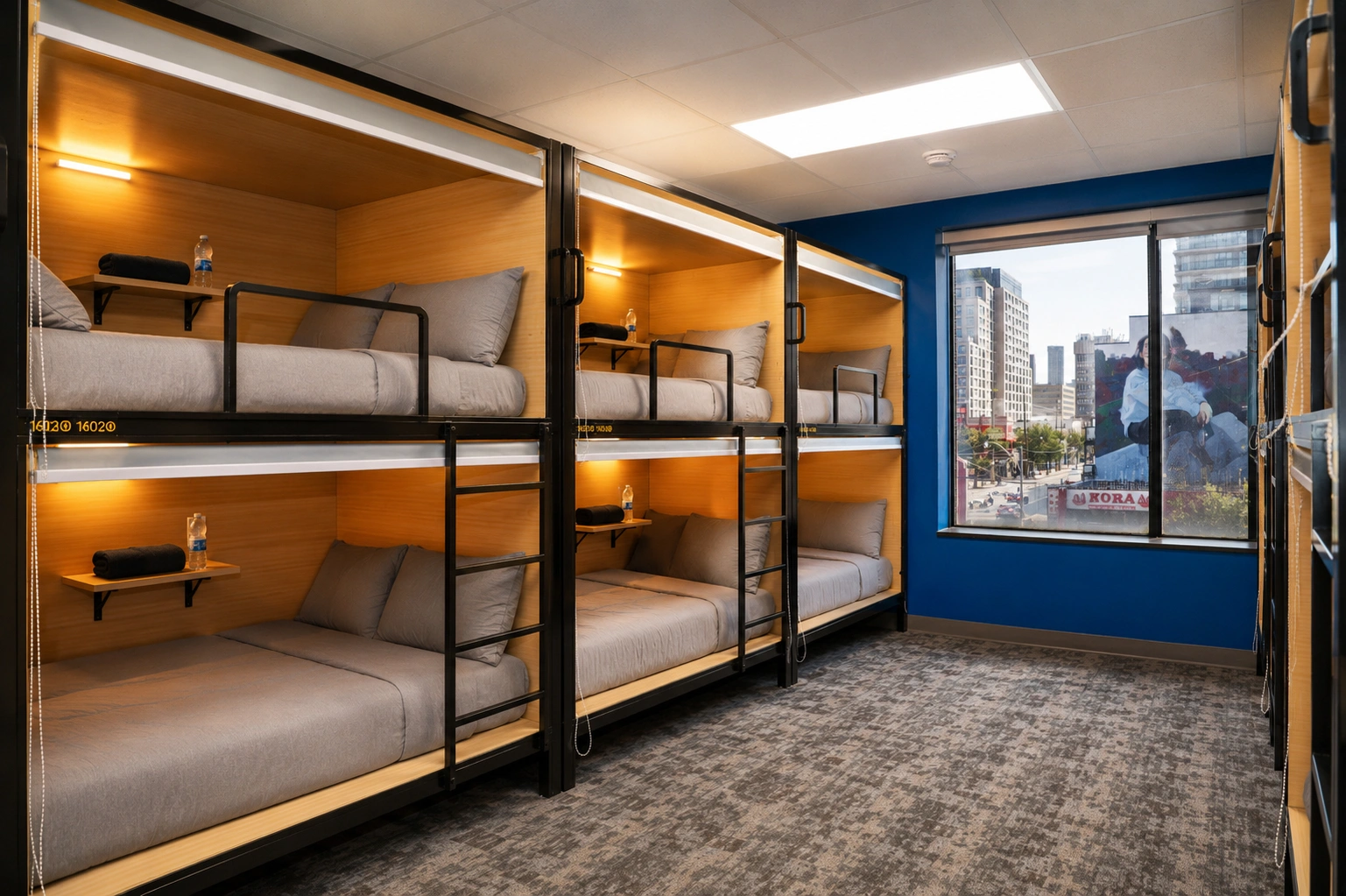 6-bed mixed dorm at Nomad Pod Hotel